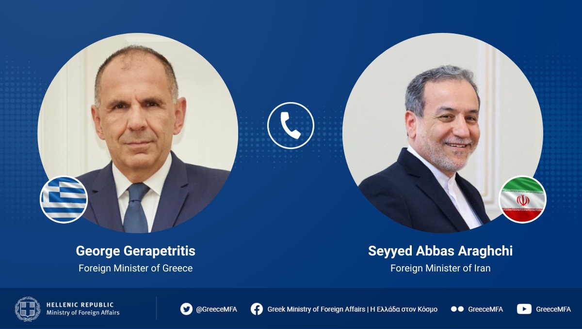 Υπουργείο Εξωτερικών (@greecemfa) on Twitter photo FM George Gerapetritis had a 📞conversation with #Iran FM Seyed Abbas Araghchi <a href="/araghchi/">Seyed Abbas Araghchi</a> focused on the recent dvpts in the broader #MiddleEast.
🇬🇷FM underscored that sustainable solutions to regional security challenges can only be achieved through diplomacy&a negotiated deal. FM George Gerapetritis had a 📞conversation with #Iran FM Seyed Abbas Araghchi <a href="/araghchi/">Seyed Abbas Araghchi</a> focused on the recent dvpts in the broader #MiddleEast.
🇬🇷FM underscored that sustainable solutions to regional security challenges can only be achieved through diplomacy&a negotiated deal.