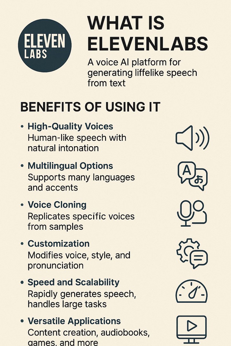 ElevenLabs is an AI Voice Generator that offers a platform that converts text to speech, allowing users to generate high-quality, realistic AI audio.