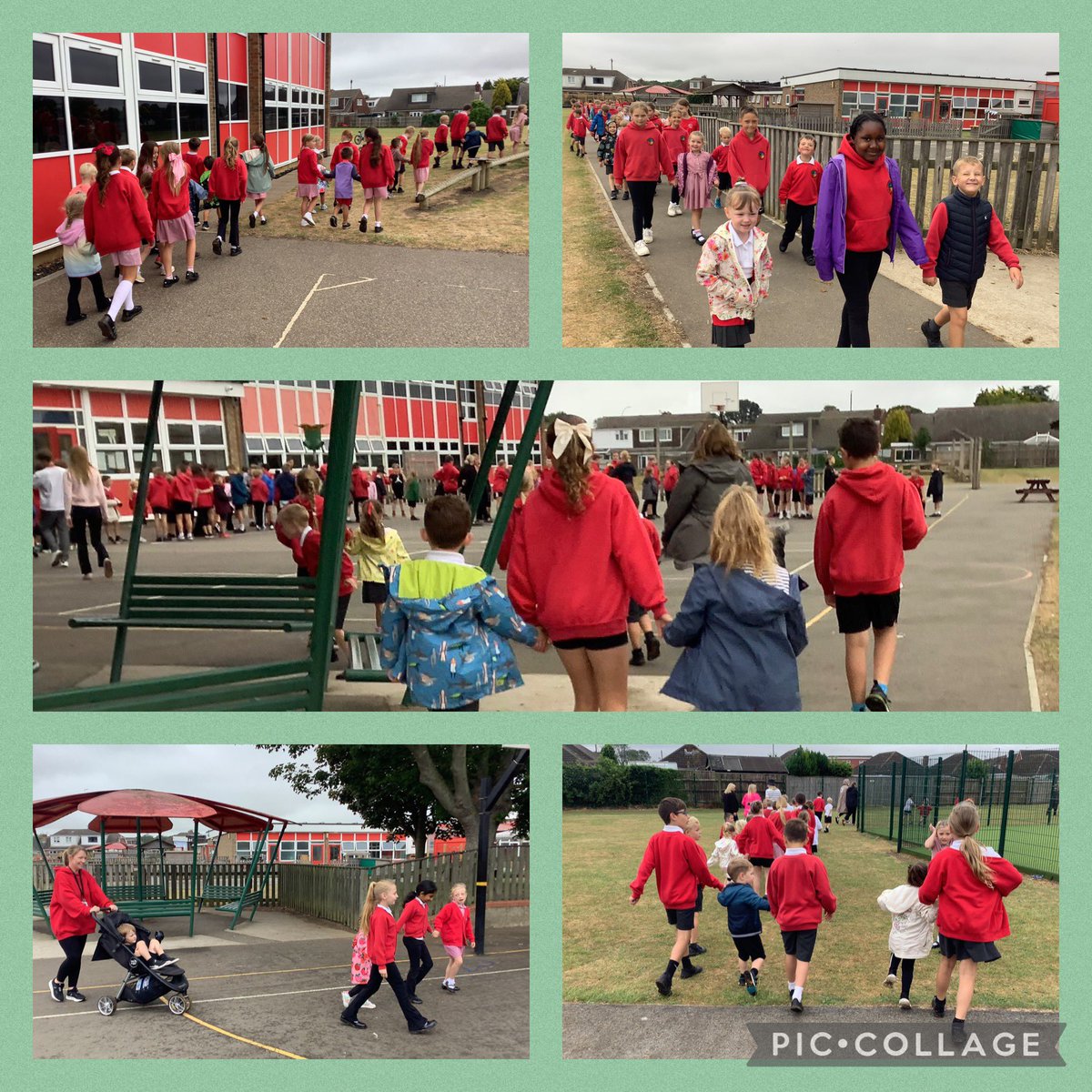 Springfield_Pri's tweet photo. Today we all took part in the ELT Big Walk to raise money to sponsor 30 children at Kingston’s Primary School in Uganda. The school council organised the event - they wanted the older children to pair up with little ones.
#springfieldwholeschool #springfieldPD #EnquireTrust https://t.co/1ac3a3RfEN