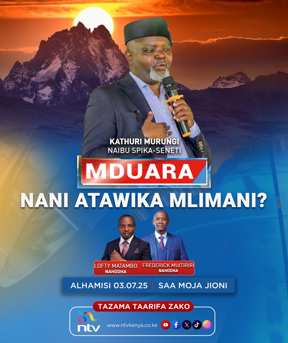 Senate Deputy Speaker and Meru Senator Kathuri Murungi says he will not join the Wamunyoro Bandwagon days after the opposition brigade invaded the region...We host him tomorrow on <a href="/ntvkenya/">NTV Kenya</a>  at 7pm.