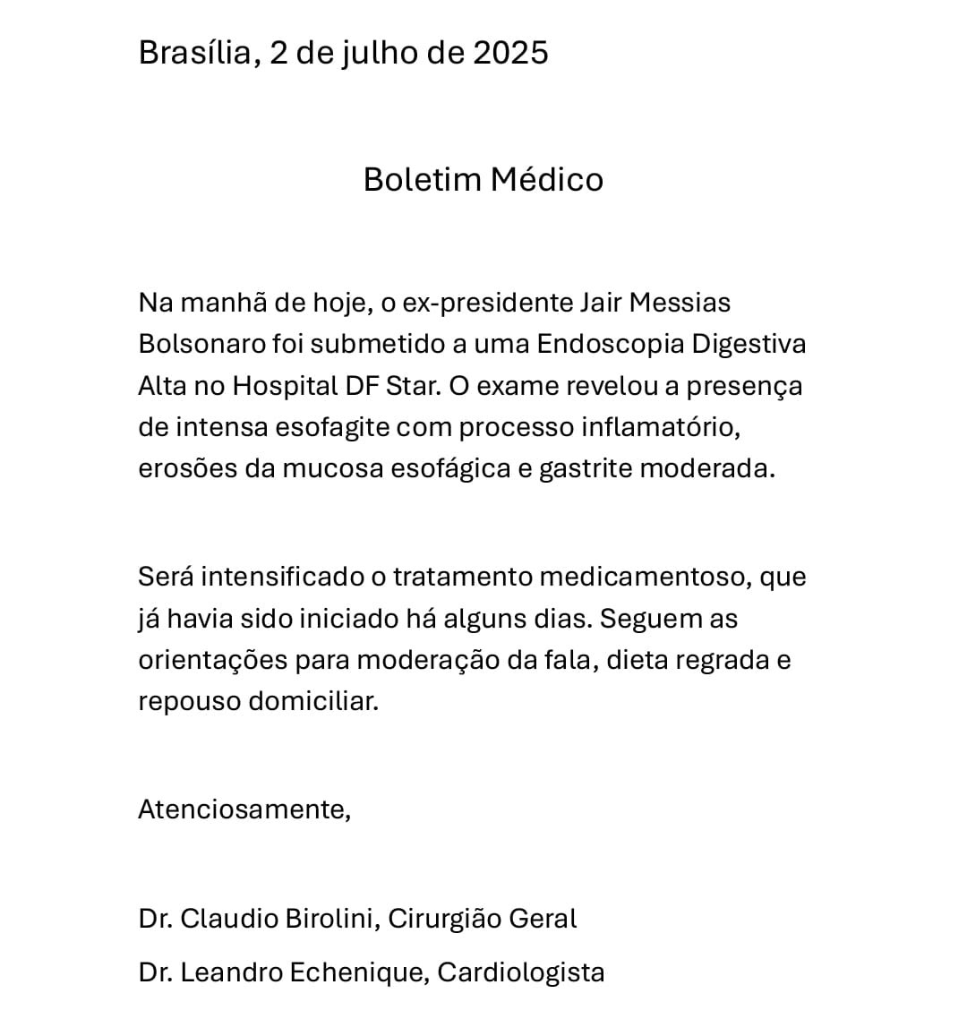 O capitão do povo, bastião da direita e defensor da liberdade no Brasil, <a href="/jairbolsonaro/">Jair M. Bolsonaro</a>, se recolhe para cuidar da saúde e voltar ainda mais disposto a lutar para defender a nossa pátria. Deus está no comando, presidente! Desejo pronto restabelecimento e força neste desafio.
