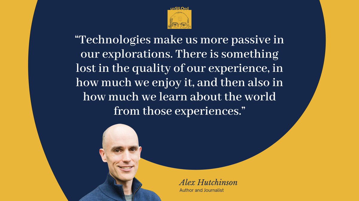 UnsiloedPodcast's tweet image. Catch science journalist @sweatscience as he discusses how technology may be making us passive explorers, our deep drive to solve uncertainty, and how a changing world demands continuous exploration. The full episode is available at buff.ly/fMTbQ65 | @MarinerBooks