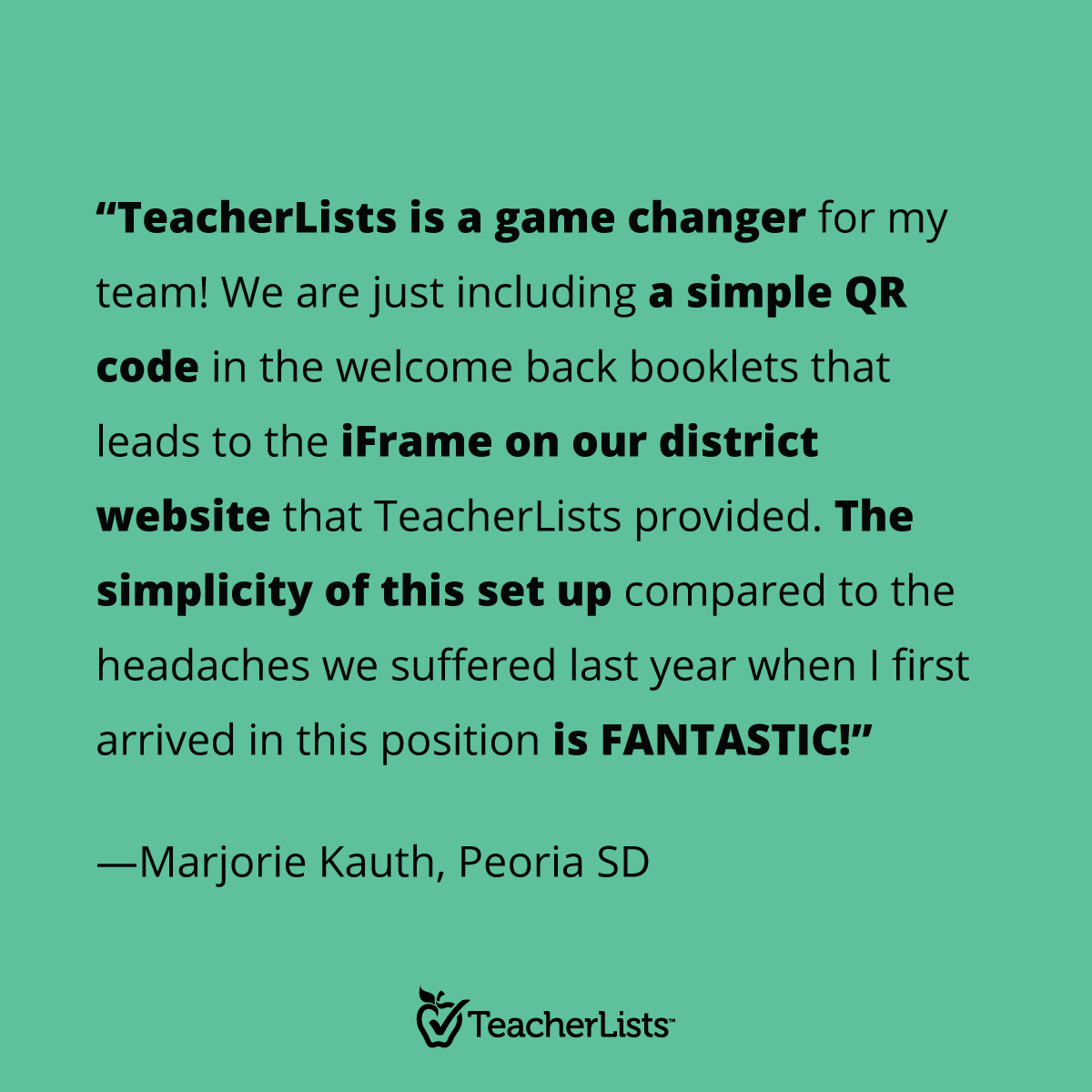 “TeacherLists is a game changer!” 🙌
A simple QR code + iFrame on the district site = stress-free supply lists for families.

Shoutout to Marjorie Kauth, Peoria Public Schools, for this glowing review! 
.
.
#schoolPR #K12leaders #edtech #backtoschool #schoolcommunication