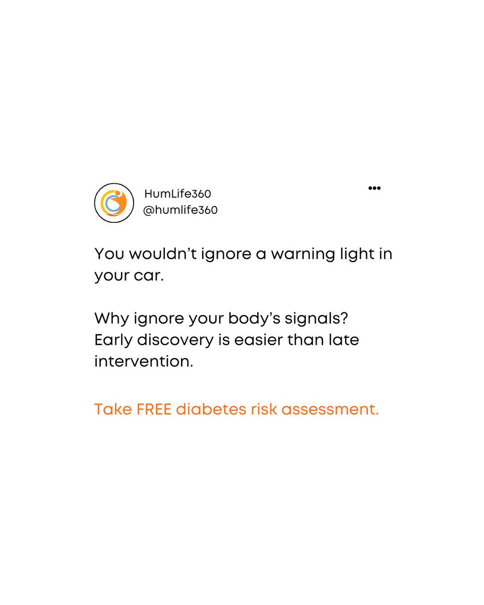 When your body sends signals, listen.
⚠️ You don’t need symptoms to take action.

Check your diabetes risk now—before it’s urgent.
humlife360.com/diabetes-risk-…

#DiabetesPrevention #diabetes #DiabetesSupport #type2diabetes #diabetescare #type2 #diabetesrisk #riskassessment