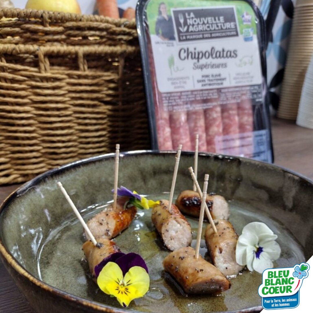 [RECETTE] Des chipolatas enrobées au sirop d'érable et graines de pavot, une recette à réaliser avec  les chipolatas natures #BleuBlancCoeur de La Nouvelle Agriculture 😋 ! 
🔸 La recette par ici : bleu-blanc-coeur.org/recettes/chipo…