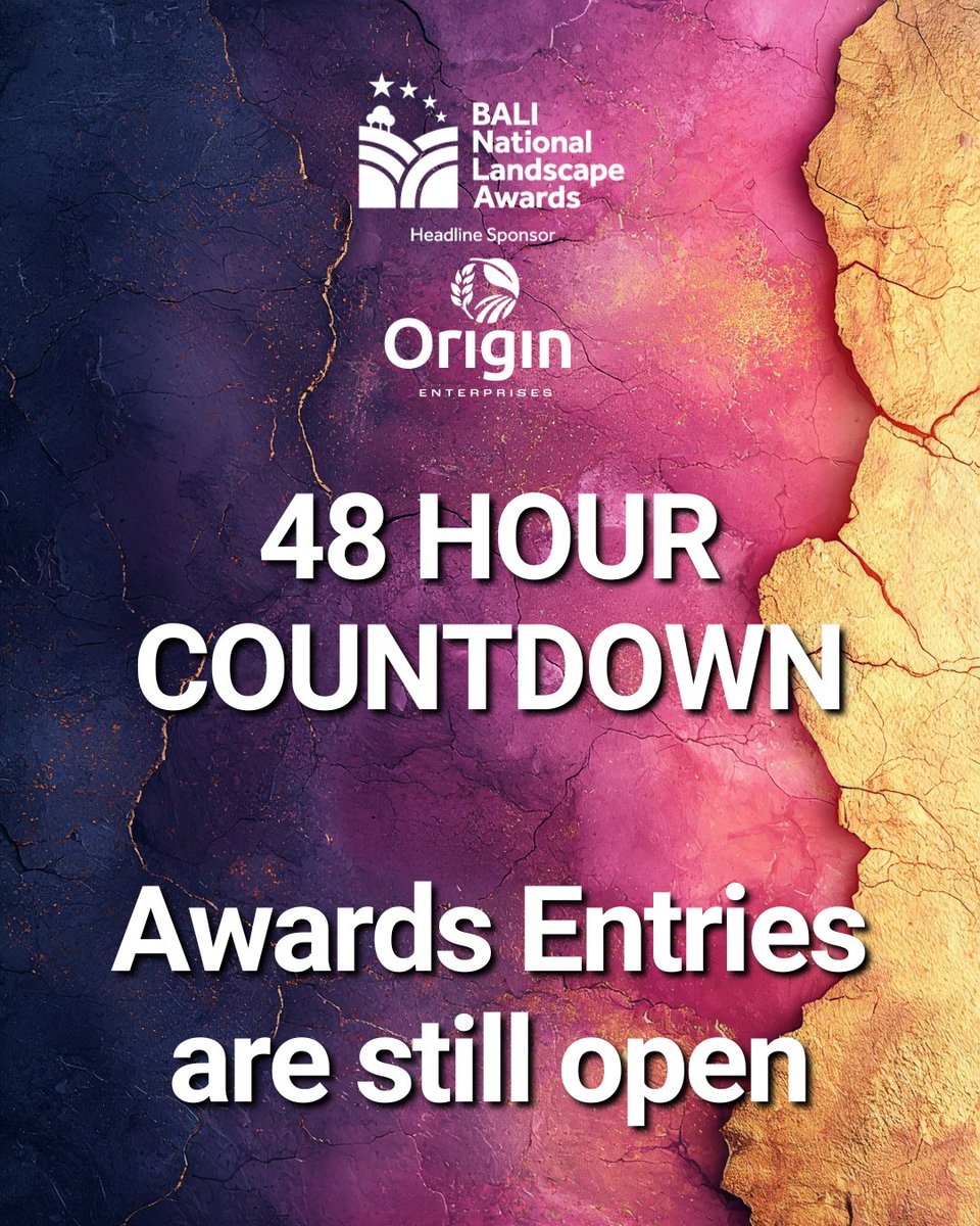48 HOURS LEFT! Don’t miss your chance to be recognised at the BALI National Landscape Awards. Entries close in just 2 days.  

Enter now👉 bnla.awardsplatform.com

#originlivinglandscapes #enrichinglands #empoweringlives #BALIAwards2025