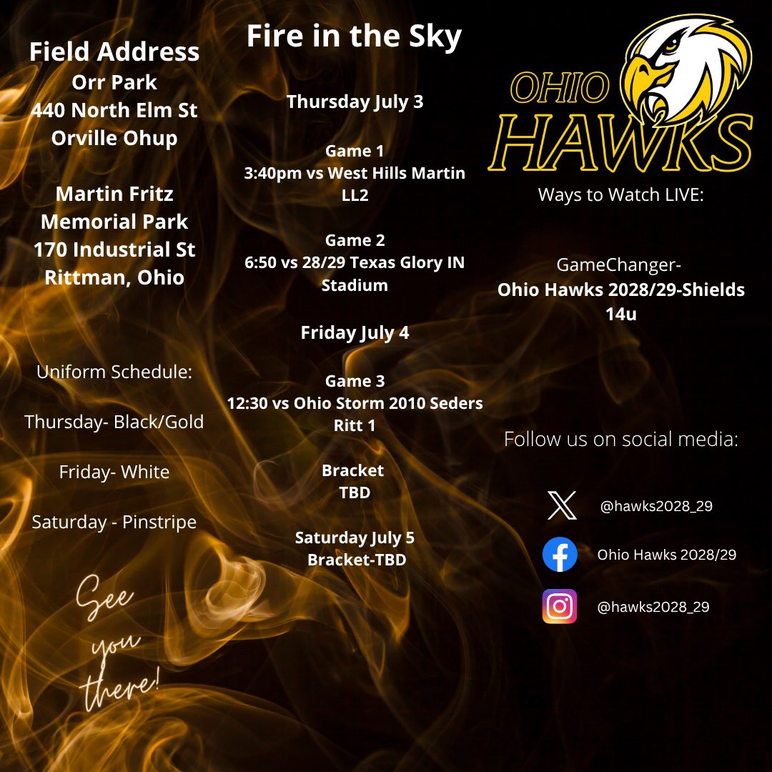 One of the best events in Ohio!! Can’t wait to compete!! #GoHawks