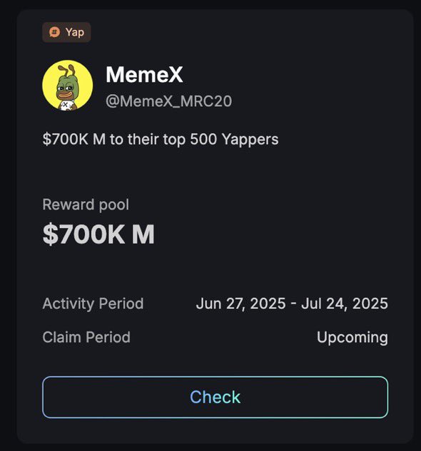 UmarOG24's tweet photo. Most tokens chase hype.
@MemeX_MRC20 builds it.

⚙️ Bonding curves
🛠️ No-code minting
🧠 Meme-native consensus

It’s not just a memecoin — it’s the engine of meme culture.
Built on @MemeCore_ORG. Powered by belief. 🔥

#YapTime #MemeX #MemeCore #CryptoCulture https://t.co/3OAgSCLXxT