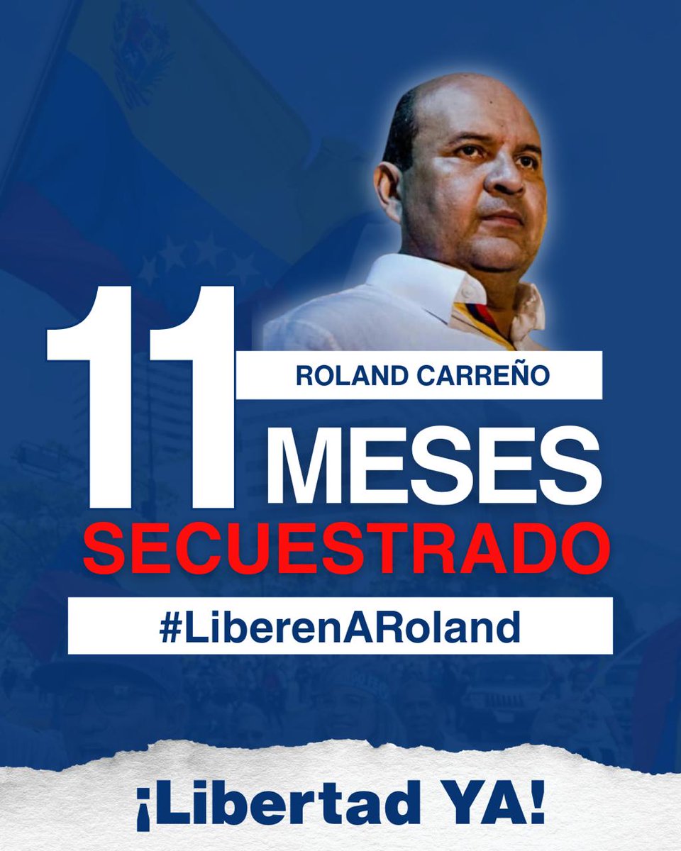 Once meses preso por ser periodista. Por ser ciudadano. Por no callarse.

A Roland Carreño no lo detuvo la justicia. Lo secuestró una dictadura que castiga la verdad.

Lleva 11 meses sin libertad, sin juicio justo, sin garantías. Pero también 11 meses con la frente en alto,