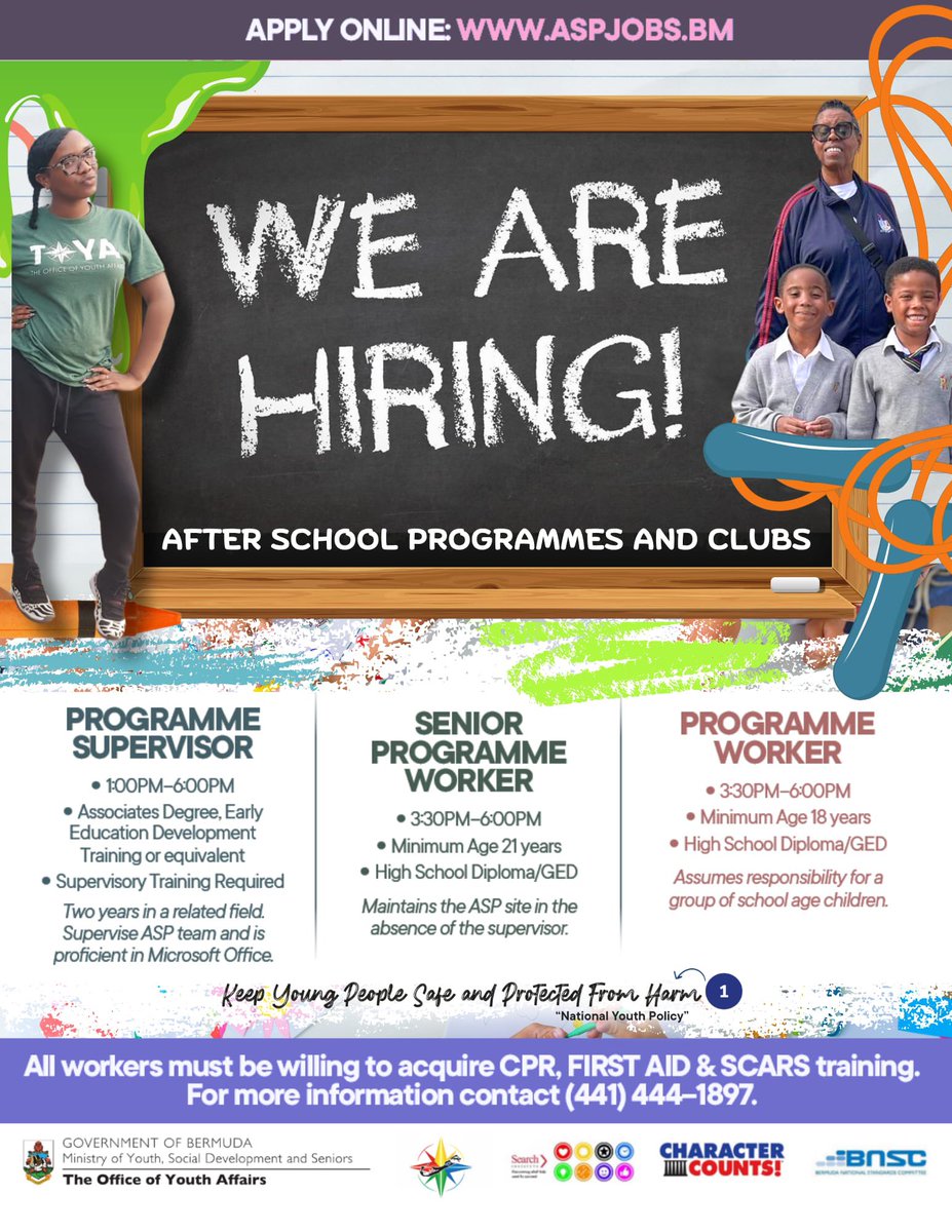 toyabda's tweet image. Apply for The After School Programme or After School Clubs! We are looking for: Programme Supervisors, Senior Programme Workers and Programme Workers. A fun, enriching, job! Apply now!⭐️⭐️⭐️⭐️⭐️⭐️