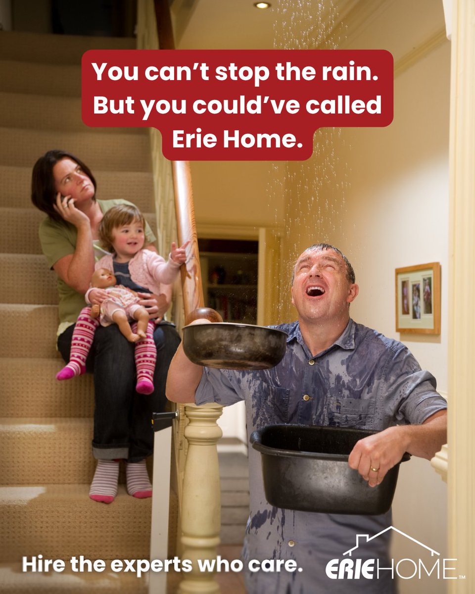 ErieMidWest's tweet image. Avoid the buckets and the stress 🤝 Erie Home can help before it gets this far. Get your free roof estimate now! 

#Roof #Leak #Replace #ErieHome