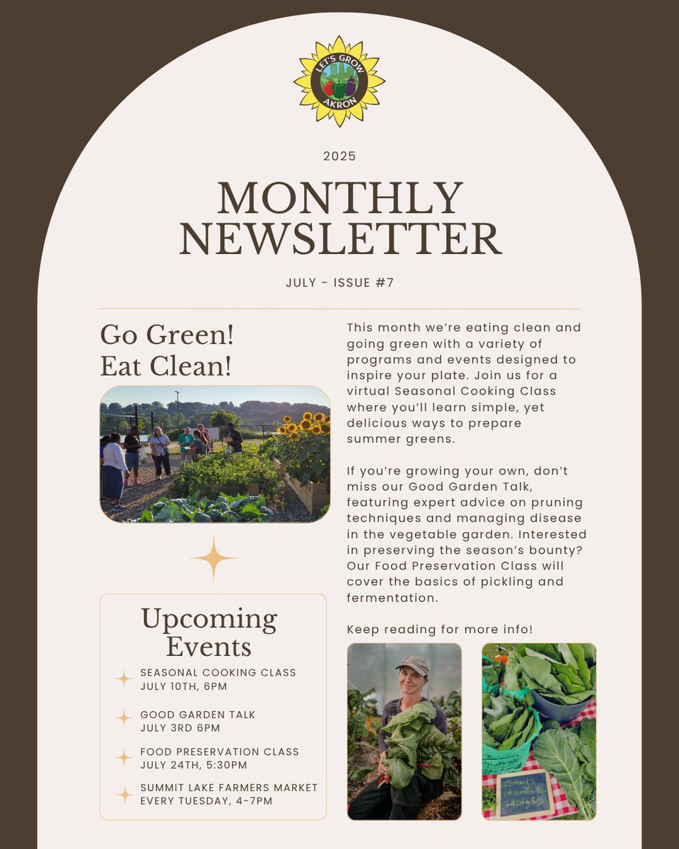 Eat clean by going green! We've got plenty of leafy greens in stock and programs to teach you how to grow, prepare, and preserve them. Check out July's Newsletter for more details by clicking the link. - mailchi.mp/14227abb9f08/e…