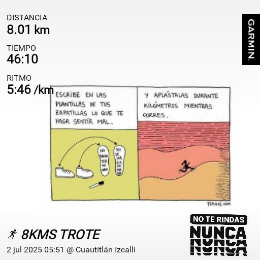 Juan Daniel (@j_dmoreno) on Twitter photo Entrenó del día listo 👊🤘
Coach <a href="/timijaguar/">Guerrero Jaguar</a>
#YoElegiCorrer
#DiosCorreConmigo
#UnBesoHastaElCielo
#SomosEquipo
#HastaReventar
#ConLaMetaEnLaMente #PorQueSoloLosCobardesCorren Entrenó del día listo 👊🤘
Coach <a href="/timijaguar/">Guerrero Jaguar</a>
#YoElegiCorrer
#DiosCorreConmigo
#UnBesoHastaElCielo
#SomosEquipo
#HastaReventar
#ConLaMetaEnLaMente #PorQueSoloLosCobardesCorren