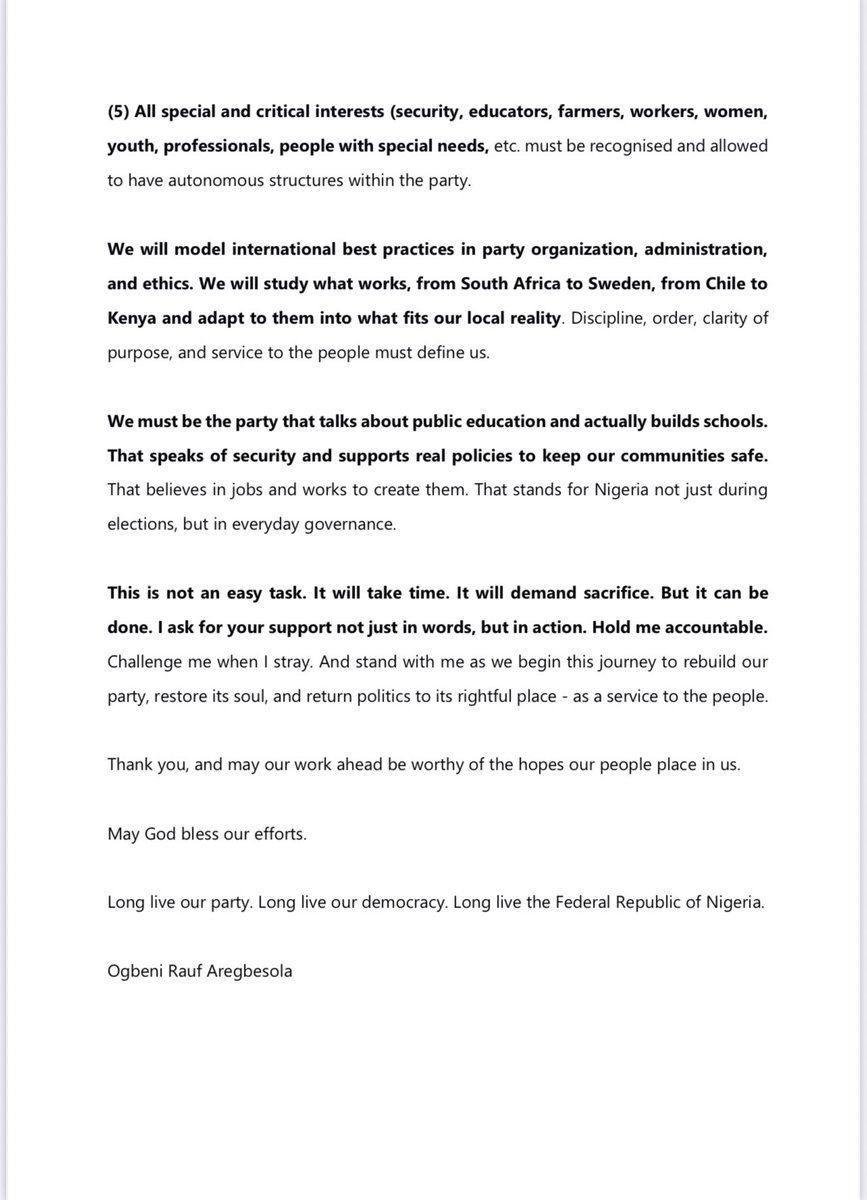 My acceptance speech as the Interim National Secretary, of the African Democratic Congress, ADC - the party platform adopted by the National Opposition Coalition Group - Tuesday, 1st July, 2025