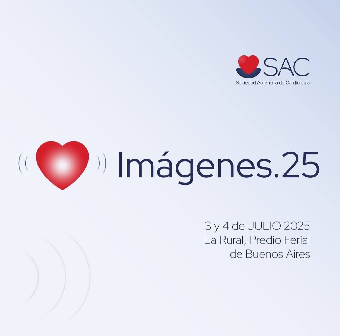 TomoResoSac's tweet image. 📍 ¿Vas a #ImagenesSAC25?

🗓 3 y 4 de julio
📌 La Rural, Predio Ferial de Buenos Aires
🔵 El ingreso es por Calle Juncal 4431

¡Nos vemos pronto en el gran evento de la imagen cardiaca! ❤️🩻
@sacardiologia

#CardioSAC #Imágenes25 #CardioTC #CardioRMN