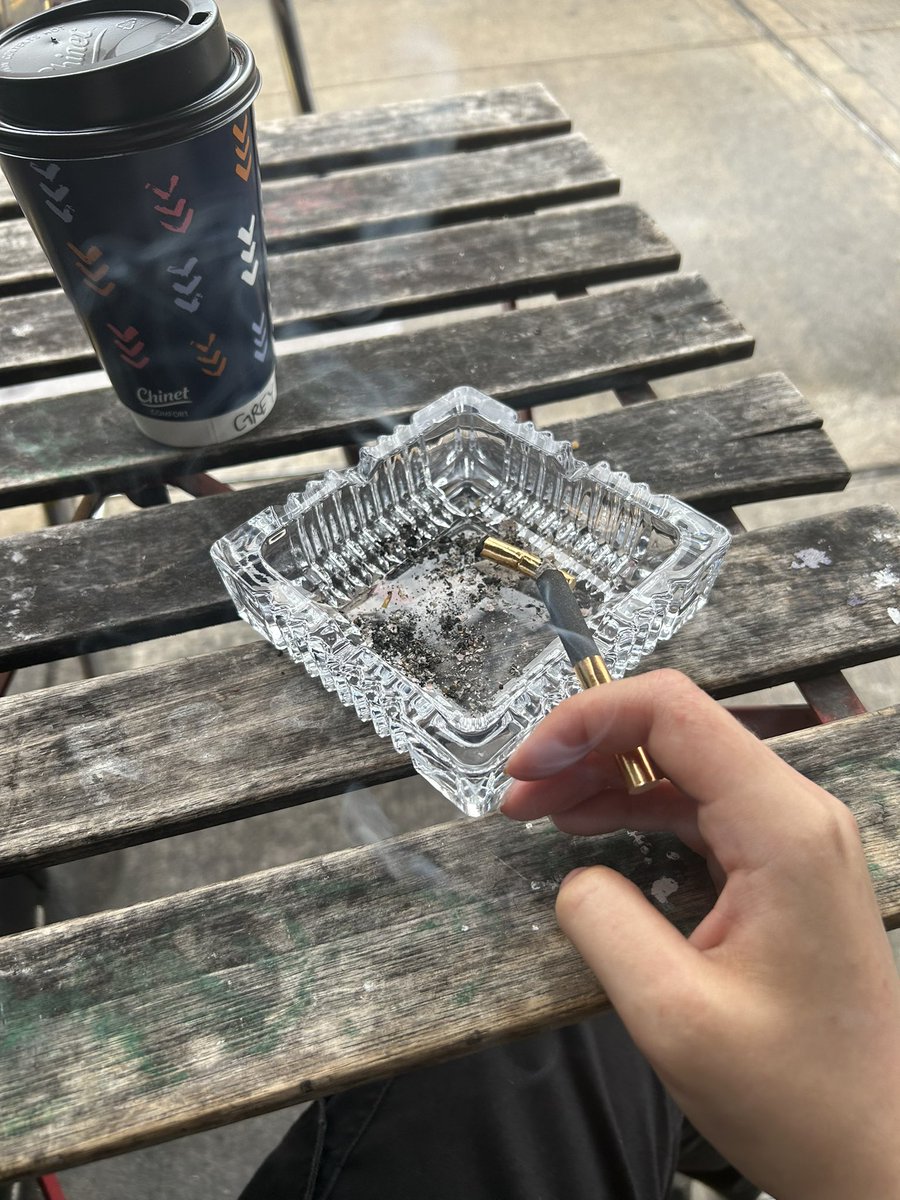 yomittens's tweet photo. Chainsmoking these cigs at 8:30AM so the butts can be used as set dec for my art department job .. love you forever film https://t.co/ybSgnxXUr1