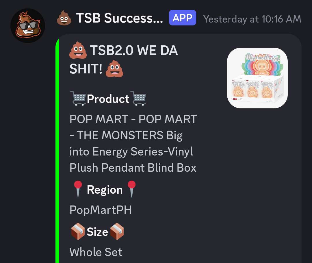 🔥 @olwayzl just bagged the full POP MART The Monsters “Big into Energy” vinyl pendant set via TSB2 on PopMartPH! Card maxed 🔒💳 resale drip unlocked 💸🚀