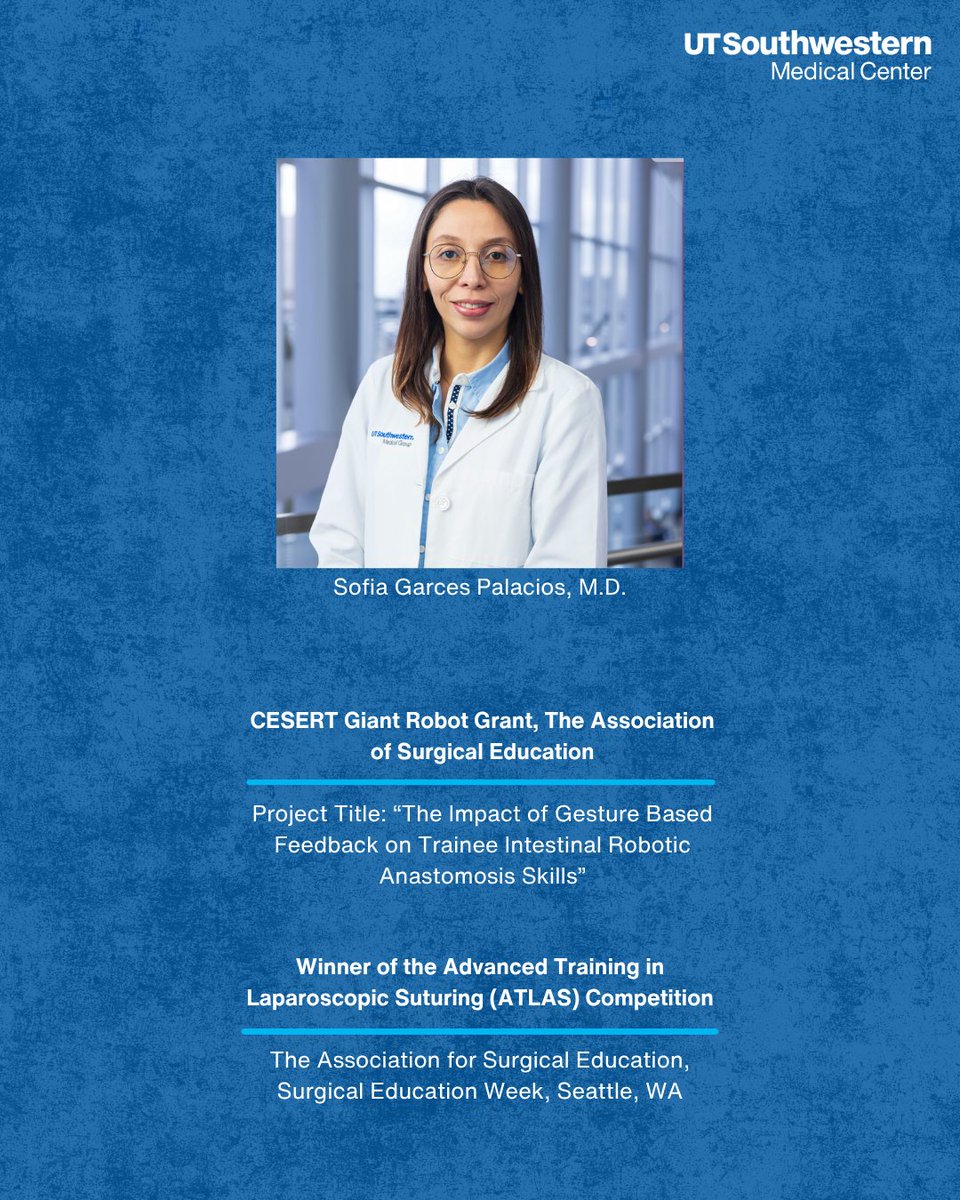 UTSW_Surgery's tweet image. We’re proud to share a few recent achievements and recognitions earned by our team in the Artificial Intelligence and Medical Simulation Lab.
Swipe through to see what our team has been up to! ⬅️📸