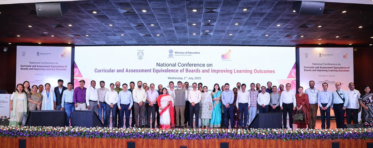 Ministry of Education (@eduminofindia) on Twitter photo On 2nd July 2025, Shri <a href="/sanjayjavin/">Sanjay Kumar</a>, Secretary, Department of School Education & Literacy (DoSEL), Ministry of Education, presided over the National Conference on Curricular and Assessment Equivalence of Boards and Improving Learning Outcomes at Sushma Swaraj Bhawan, New Delhi. On 2nd July 2025, Shri <a href="/sanjayjavin/">Sanjay Kumar</a>, Secretary, Department of School Education & Literacy (DoSEL), Ministry of Education, presided over the National Conference on Curricular and Assessment Equivalence of Boards and Improving Learning Outcomes at Sushma Swaraj Bhawan, New Delhi.