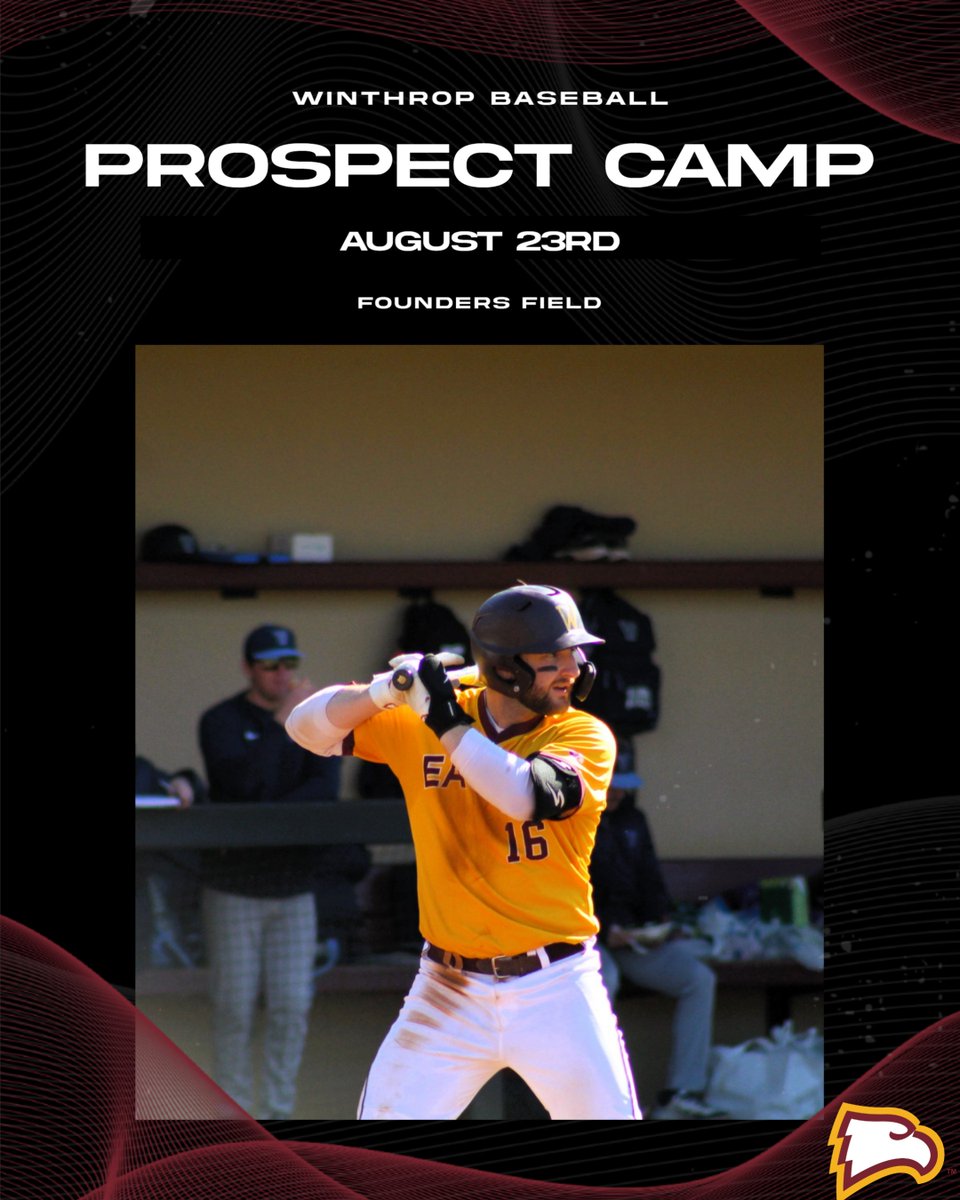 WinthropBSB's tweet image. WANT TO BE A 🦅? Come to our prospect camp on August 23rd!
🚨Pro Style Workout
🚨Trackman Data
🚨Direct Feedback from the coaching staff
🚨Simulated Games
Link to register: mikemcguirebaseballcamps.com