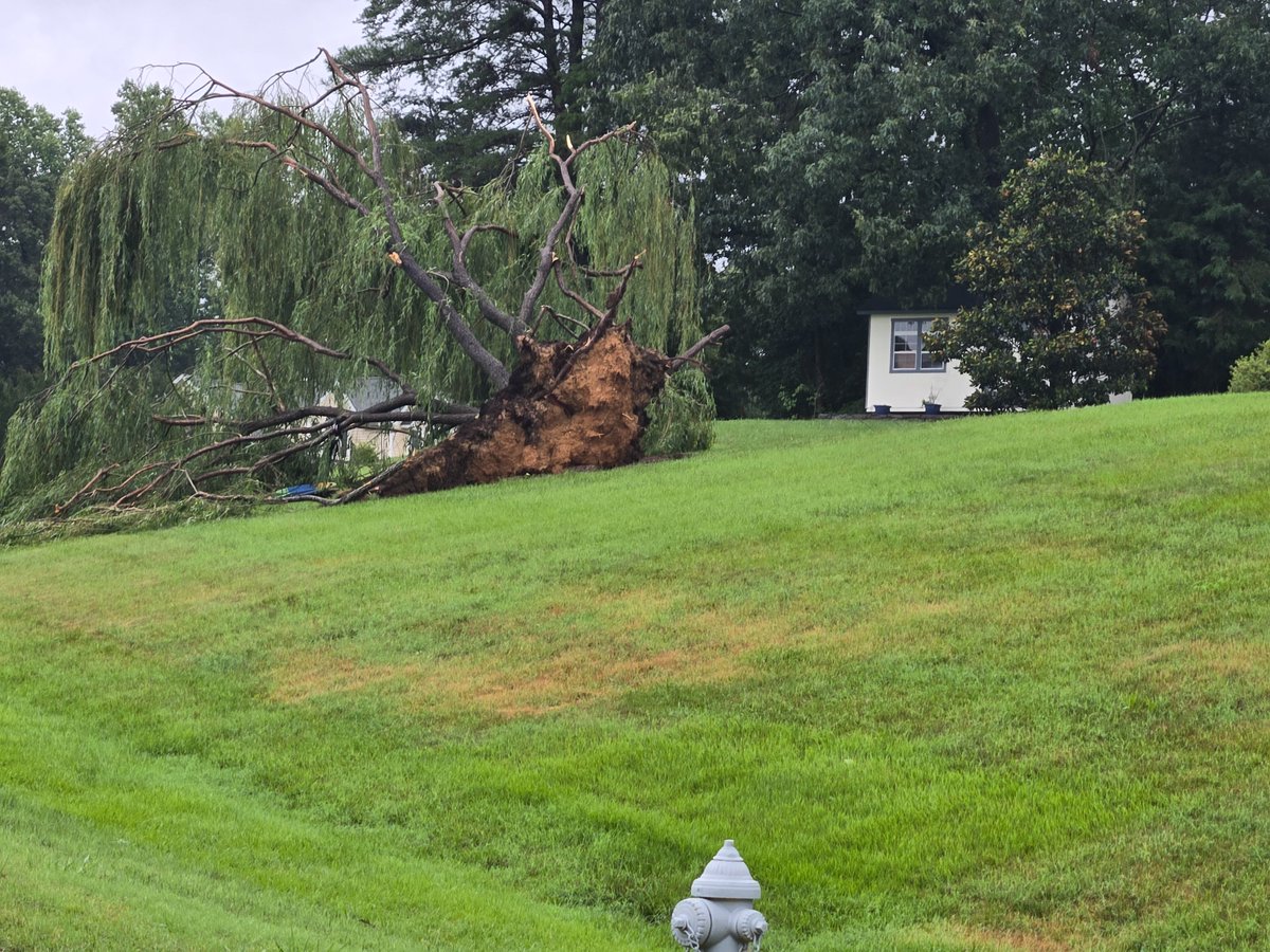 ForecasterJason's tweet photo. Damage in Leonardtown from Tuesday's storms. @nws https://t.co/ywteEw60ar