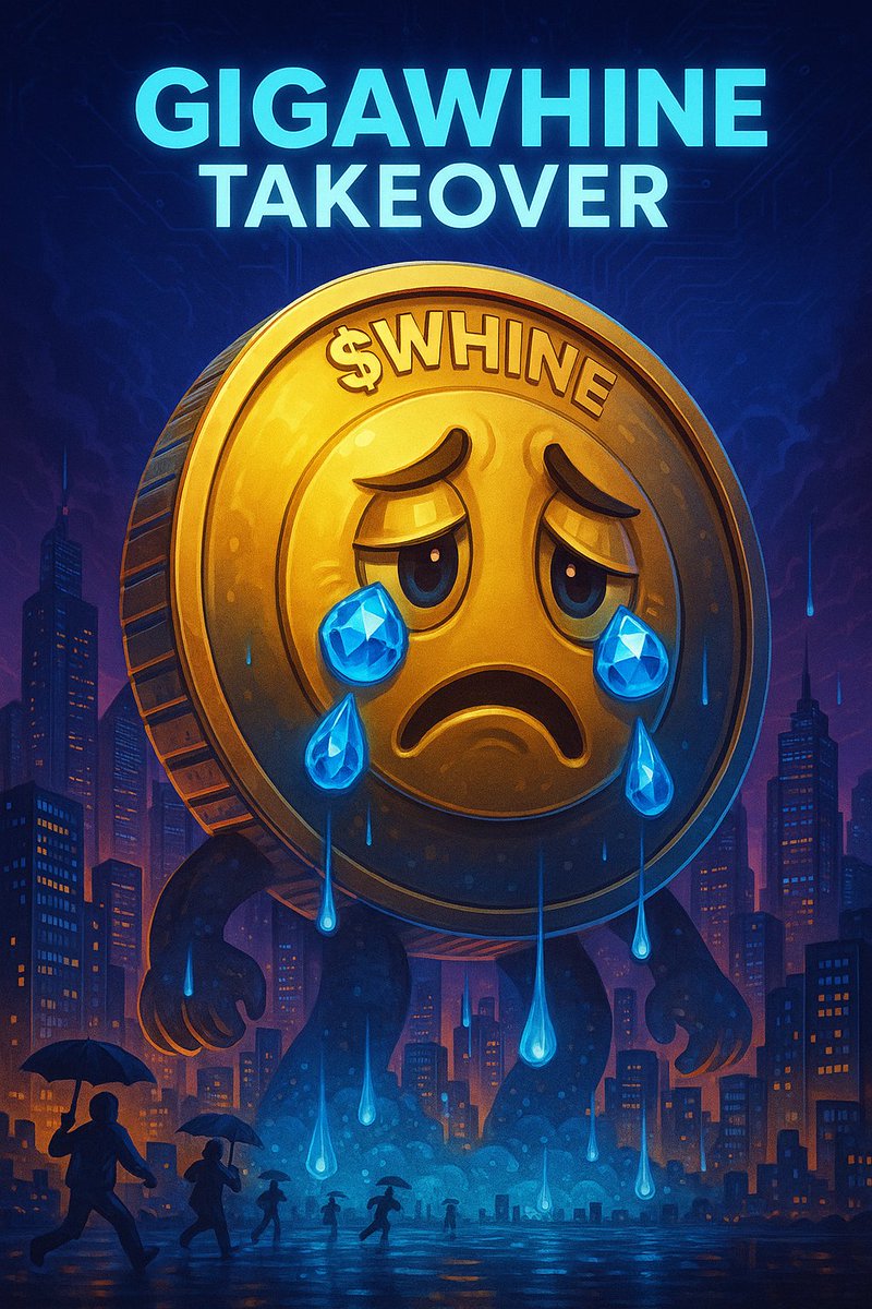 💧GIGAWHINE TAKEOVER💧

The streets are drenched in tears 😭
The wise ones are loading up before the wave hits 🌊

$WHINE can't stop whining... and that’s our cue 💸
Let them panic, we position 💯
The next wave doesn’t care how loud they whine 😭🚀