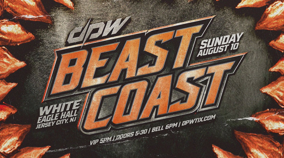 White Eagle Hall JC (@whiteeaglehall) on Twitter photo .<a href="/deadlockpro/">DEADLOCK Pro Wrestling</a> Wrestling returns on 8/10 to present Beast Coast! This huge event includes multiple championship matches & the patented hard hitting style of DPW! Wrestlers from all over the world will gather in one place for a night you won't forget.
🎟️ seetickets.us/dpw810 .<a href="/deadlockpro/">DEADLOCK Pro Wrestling</a> Wrestling returns on 8/10 to present Beast Coast! This huge event includes multiple championship matches & the patented hard hitting style of DPW! Wrestlers from all over the world will gather in one place for a night you won't forget.
🎟️ seetickets.us/dpw810
