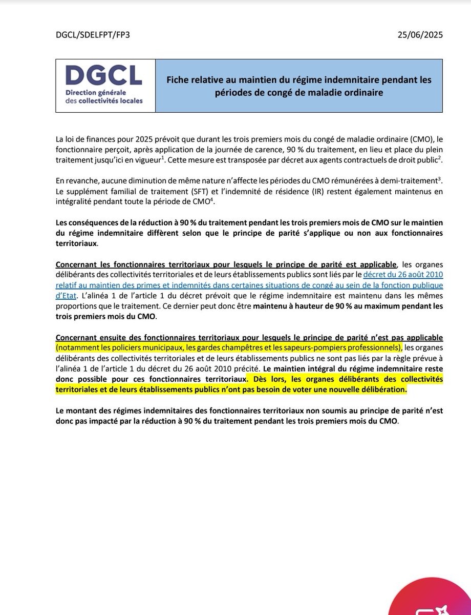 AvenirSecours's tweet photo. [Congés pour #Maladie #Ordinaire]

[Réponse #DGCL ] https://t.co/u7RMPeIgOr