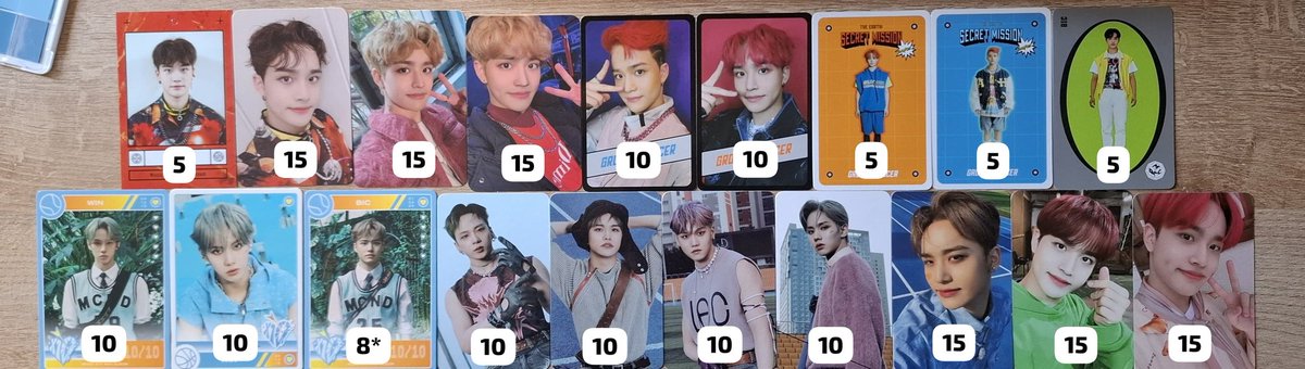 hanyujico's tweet photo. 🐝| VENDO/VENDA - Photocards MCND 

valor na imagem + nacional (apenas por superfrete) 
ㄴ reservo com certeza de compra!
ㄴ dou desconto se levar mais de um! 

> photocards indicados com (*) possuem avarias já descontadas no valor https://t.co/QhYsOyMTge