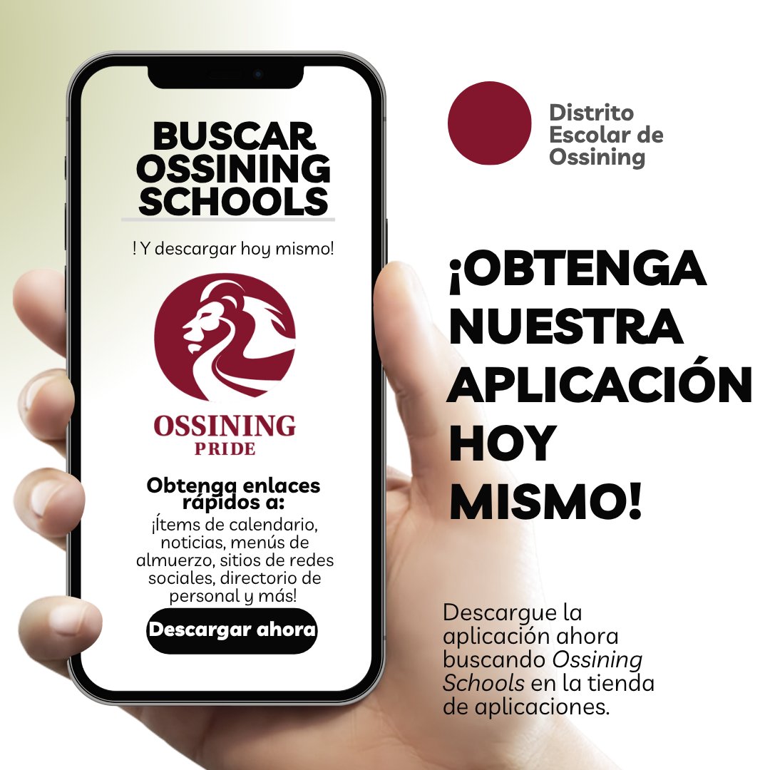 Ossining UFSD (@ossiningschools) on Twitter photo 📱 Stay connected all summer long—and all school year—with the Ossining Schools mobile app!
Get quick access to calendar events, district news, lunch menus, and more—right at your fingertips.
🔍 Search Ossining Schools in your app store and download today! #opride 📱 Stay connected all summer long—and all school year—with the Ossining Schools mobile app!
Get quick access to calendar events, district news, lunch menus, and more—right at your fingertips.
🔍 Search Ossining Schools in your app store and download today! #opride