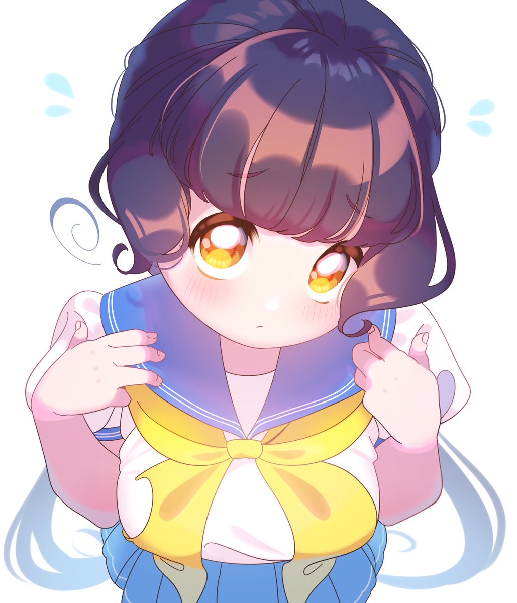 #今月描いた絵を晒そう 
6月はロリ顔セーラー巨乳とキモオタしか描いてない 