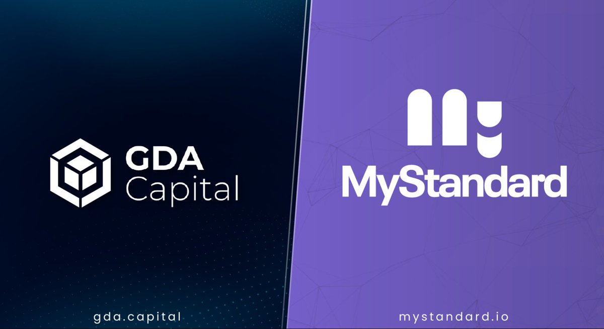 MyStandardDotIO's tweet image. 📷 GDA Capital Invests in MyStandard! 📷
We are excited to announce that @GDACapital, a leading investment and advisory firm in blockchain innovation, has invested in MyStandard and joined us as strategic partners. This collaboration marks a significant milestone in our mission…