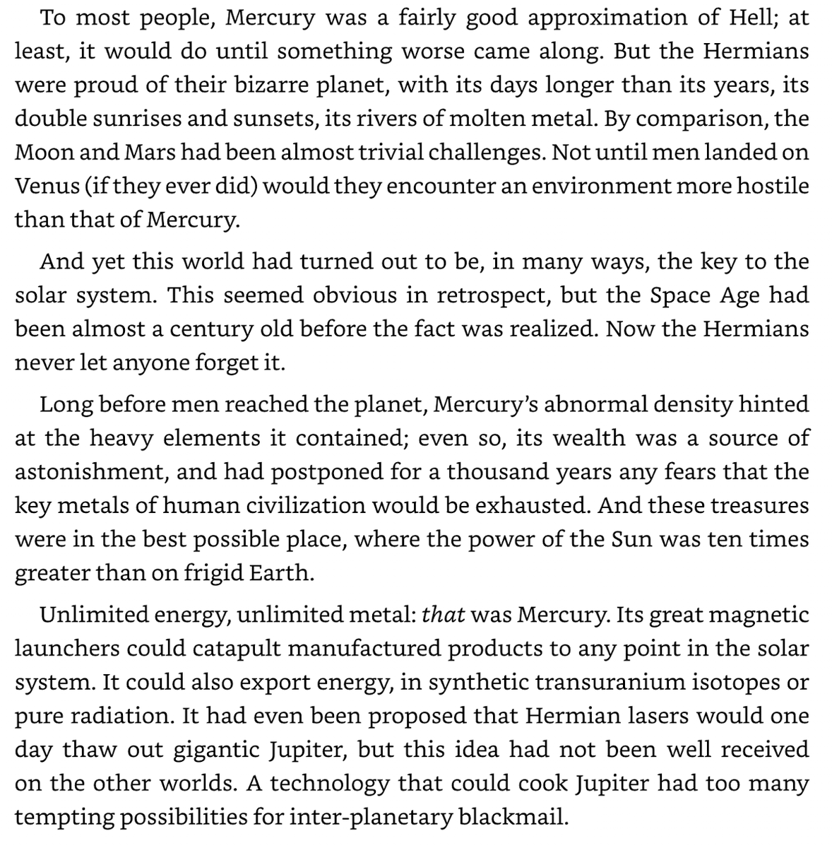 Mercury, from Rendezvous with Rama