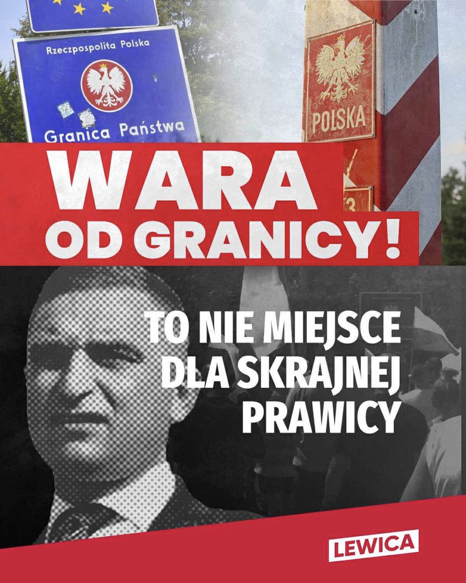 Granic Rzeczypospolitej strzegą profesjonalne służby – nie samozwańcze patrole i narodowe bojówki. Nie ma naszej zgody na prowokacje i samowolę w strefie przygranicznej. Wara od granicy! To nie miejsce dla skrajnej prawicy.

Za tą niebezpieczną mobilizacją stoją ci sami politycy,