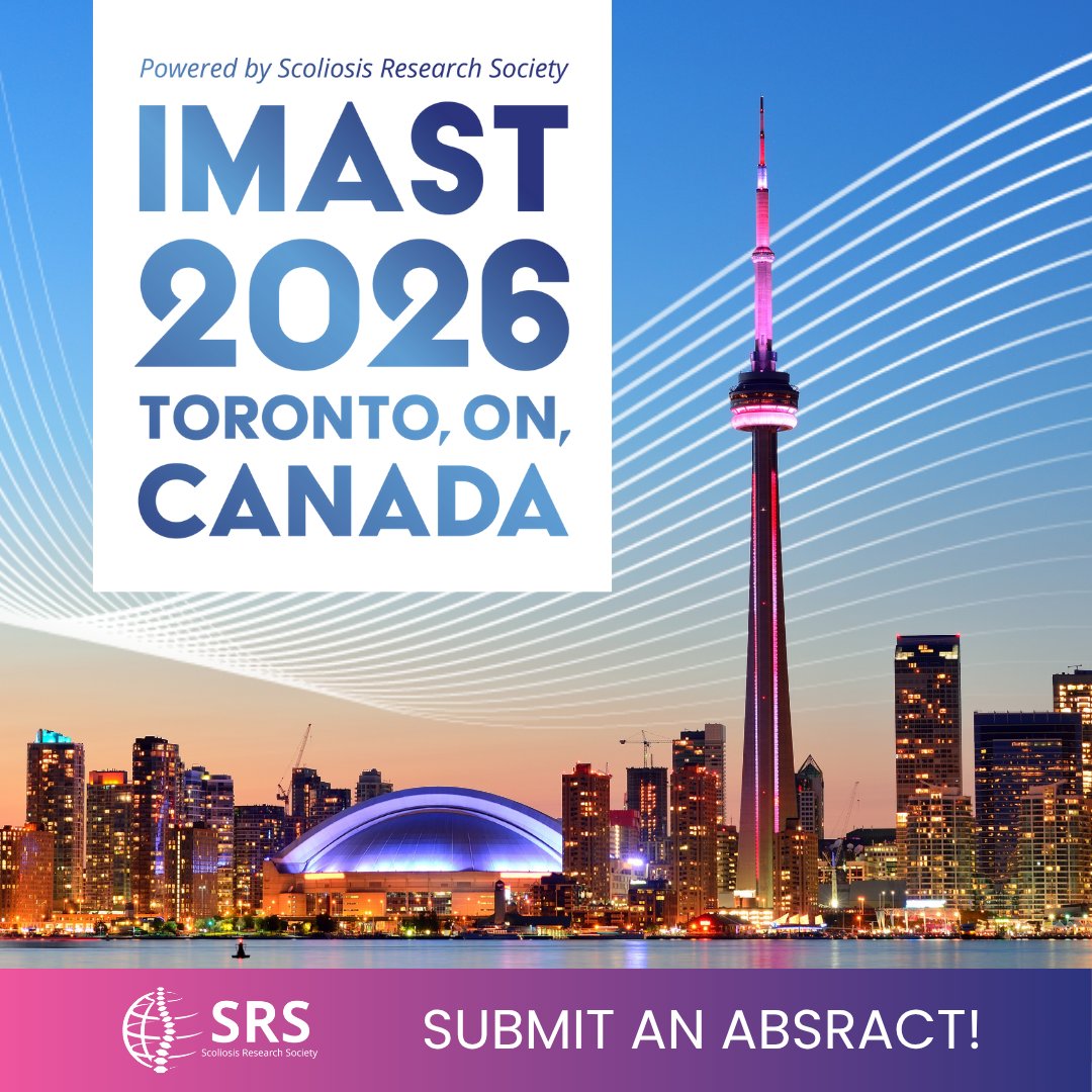 SRS_org's tweet image. IMAST 2026 | Abstract Submissions Now Open! This year's meeting theme is "The Future of Spine: Driving Innovation & Cultivating Leadership". #SRS #SRSIMAST26 #ScoliosisResearch
Submit an abstract: srs.org/imast26