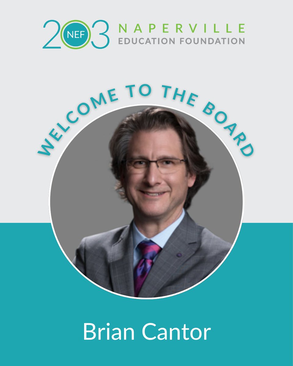 NEF (@nef203) on Twitter photo ✨ NEF is proud to welcome Brian Cantor to the Board of Trustees!
A parent of a <a href="/Naperville203/">Naperville 203</a> student, Brian is committed to "aligning education with complimentary real-world opportunities” as an NEF Trustee.
🔗 Learn more about our Board: nef203.org/who-we-are/sta…
#Elevate203 ✨ NEF is proud to welcome Brian Cantor to the Board of Trustees!
A parent of a <a href="/Naperville203/">Naperville 203</a> student, Brian is committed to "aligning education with complimentary real-world opportunities” as an NEF Trustee.
🔗 Learn more about our Board: nef203.org/who-we-are/sta…
#Elevate203