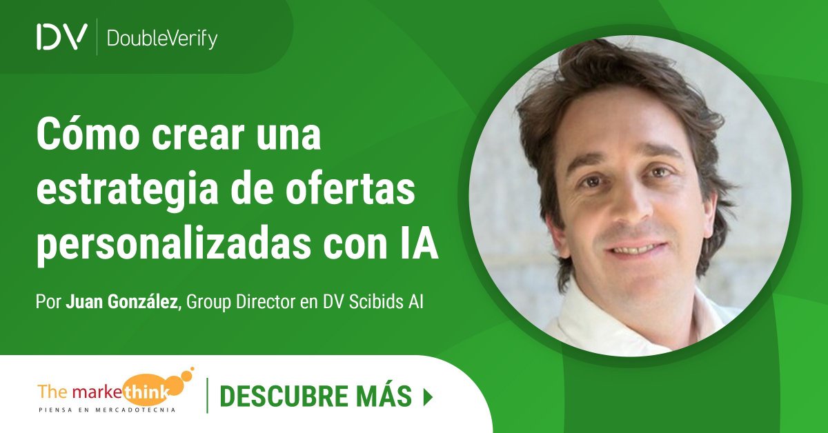 Juan González, Group Director en DV Scibids AI, comparte 5 pasos sobre cómo las marcas pueden aprovechar la IA para optimizar su estrategia de medios para lograr resultados tangibles. Lee el artículo publicado en <a href="/themarkethinkmx/">The markethink</a>. buff.ly/ySo7qTO