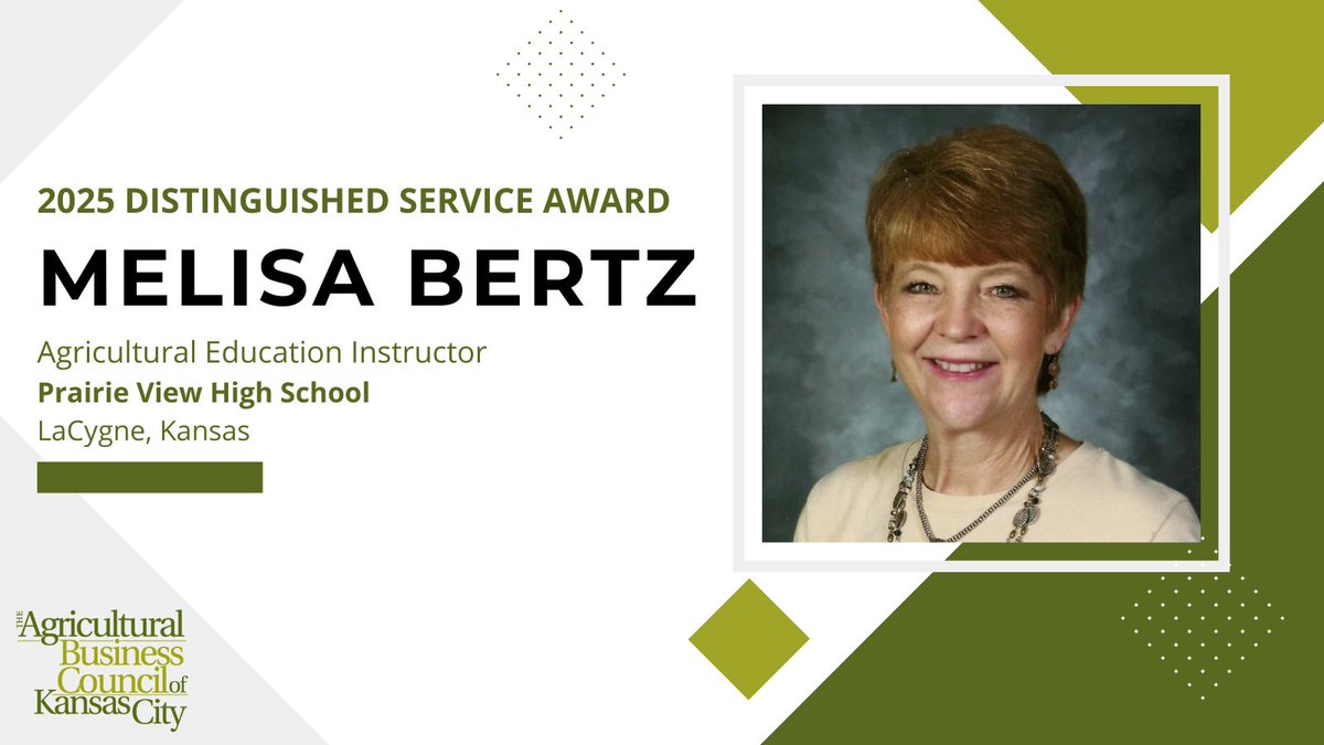 🌟Distinguished Service Award Highlight🌟
💎With more than 30 years of service in agricultural education, Melisa Bertz has built a program rooted in rigor, empathy, and leadership.  Learn more about the 2025 Distinguished Service Award recipients, here: ow.ly/GNX650WeZ4P