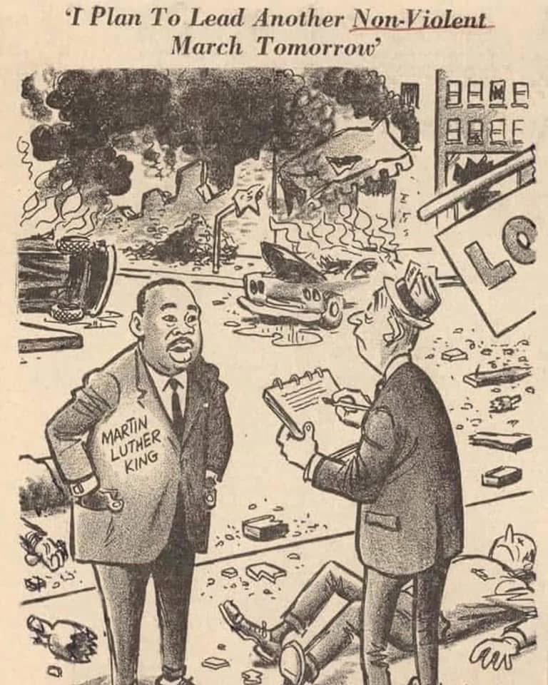 Be A King (@berniceking) on Twitter photo A cartoon about my father from the 1960s. 
At the time he was assassinated, a poll reflected that he was one of the most hated men in the United States. 
Today, his message has been distorted by many who would have hated him then, but evoke him now to deter justice and truth. A cartoon about my father from the 1960s. 
At the time he was assassinated, a poll reflected that he was one of the most hated men in the United States. 
Today, his message has been distorted by many who would have hated him then, but evoke him now to deter justice and truth.
