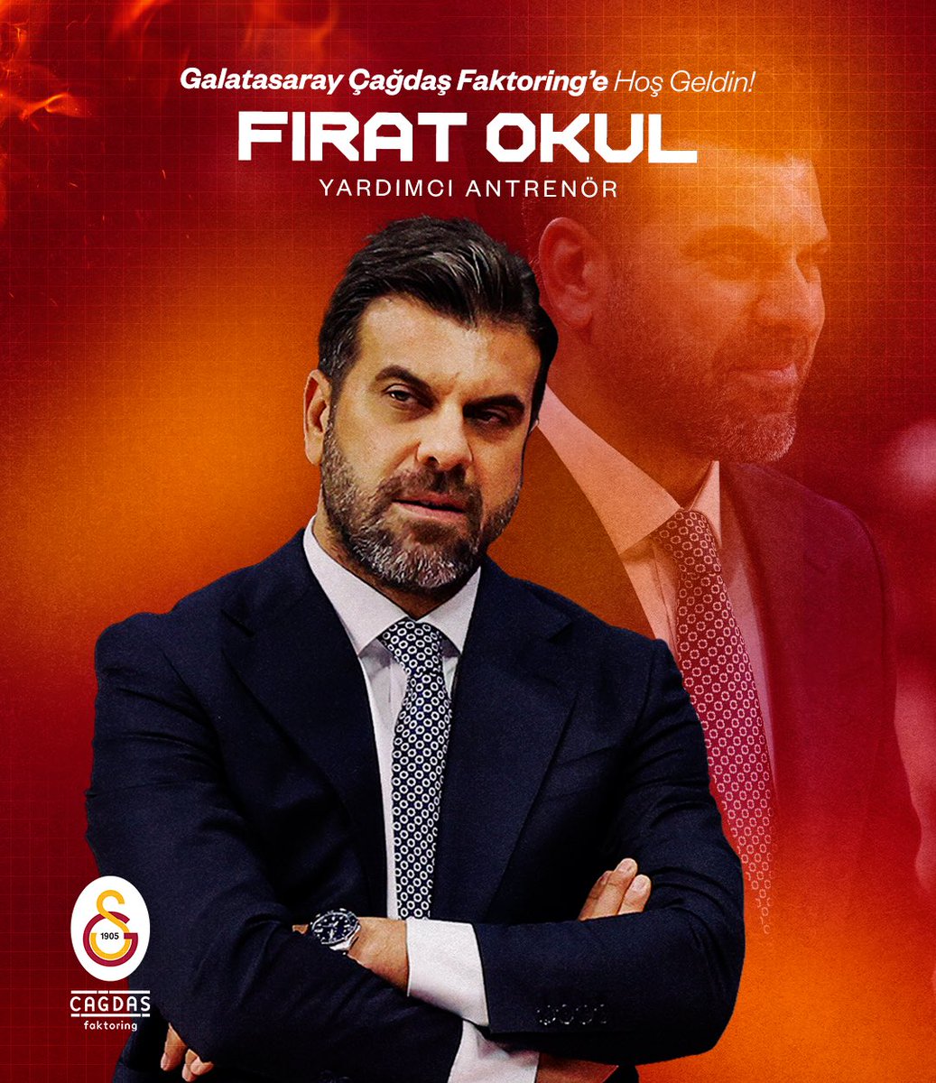 Galatasaray Çağdaş Faktoring’e Hoş Geldin Fırat Okul! 👏💛❤️

Kadın basketbolunun deneyimli ve başarılı  isimlerinden, uzun yıllardır Türk basketboluna başantrenör olarak katkı sağlayan Fırat Okul, 2025/26 sezonunda Galatasaray Çağdaş Faktoring’de yardımcı antrenörlük görevini