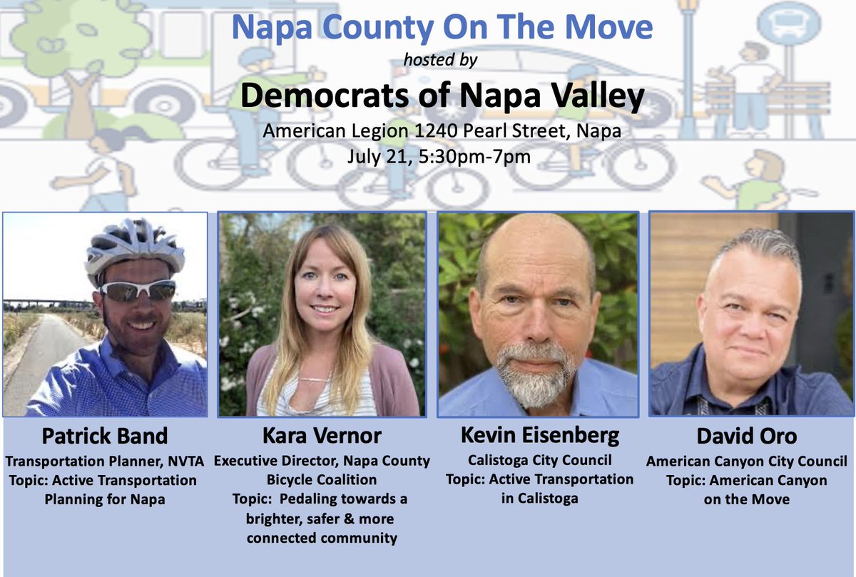 DemsNapa's tweet photo. Napa Valley Dems - July 4th Parade Napa - March w  us! | July 21  Mtg. Napa On the Move - https://t.co/vMlx9WIDOB https://t.co/G7hQqivIDi