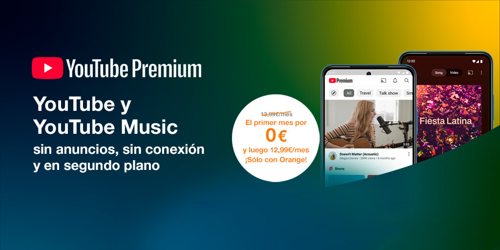 🎵 Disfruta de YouTube Premium sin anuncios, sin conexión y en segundo plano 

🟠 Y además, el primer mes por 0€ 

Solo con Orange 👉 orange.es/servicios/yout…