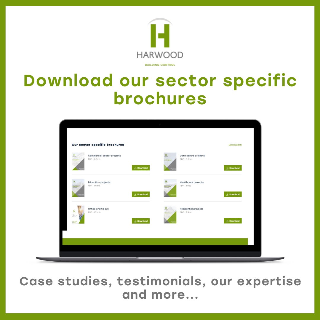 We offer expert building control services across sectors like healthcare, education, commercial and more, tailored to meet each project's needs. 

Explore our case studies &amp; client success stories in sector specific brochures:

harwood.uk.com/brochures/

#BuildingControl #Brochures