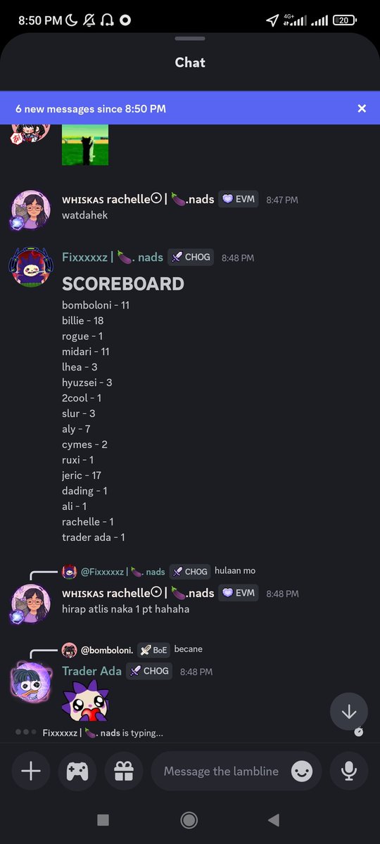 only got 3 points 🤭 

thanks for event <a href="/Fixxxz_Main/">Fixxxxz</a> <a href="/Shobe_XBT/">Shobe 🧩</a> <a href="/Korosenai07/">Koro 💜</a>