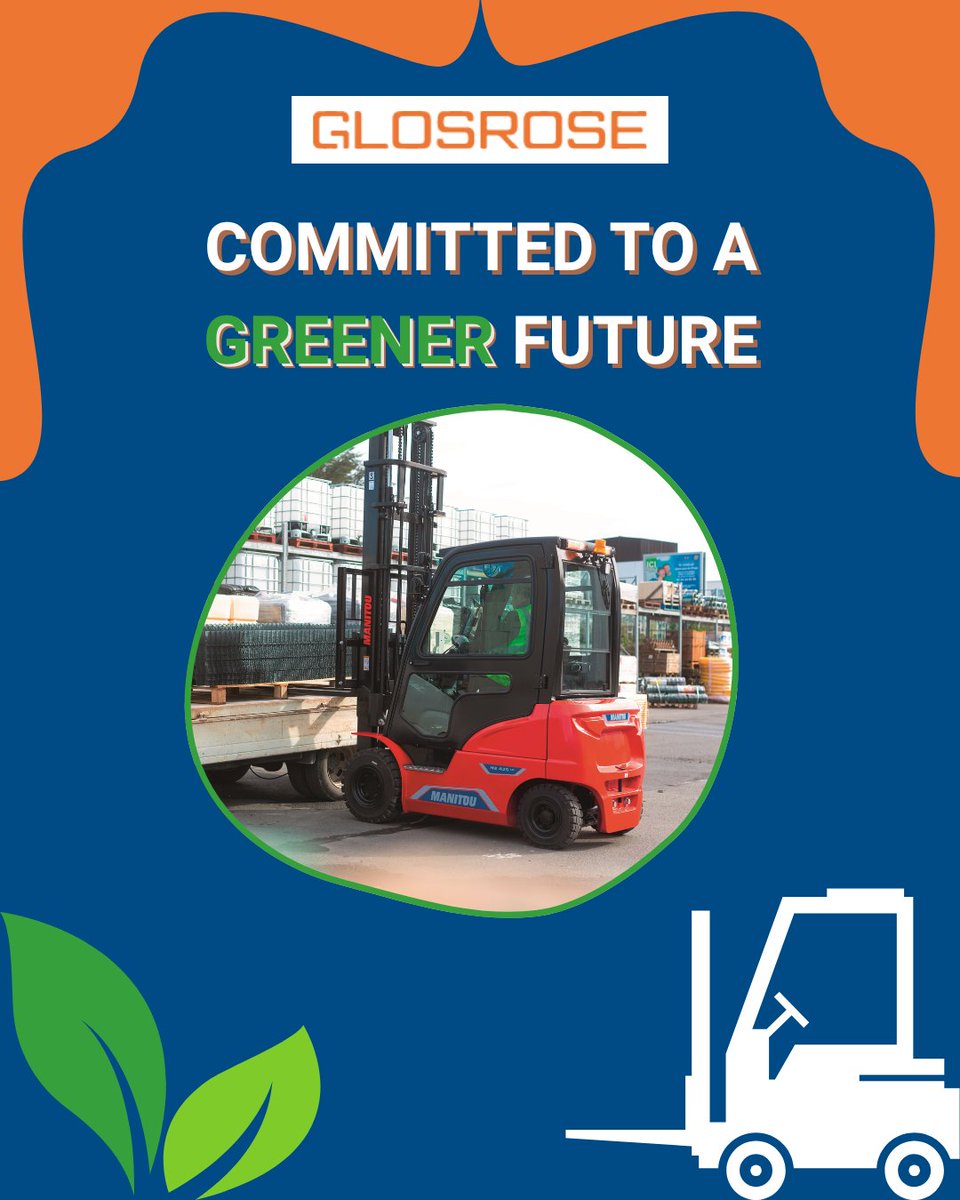 Sustainability isn’t just a goal; it’s part of how we work.

Read more about our commitment to sustainability: ow.ly/x8oC50W3twz

#SustainableSolutions #Glosrose #ElectricForklifts #GreenerFuture #EcoMachinery #MaterialHandling