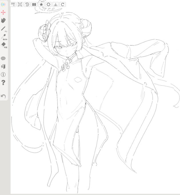 わやなつさんところで、キサキさん描いた…! 