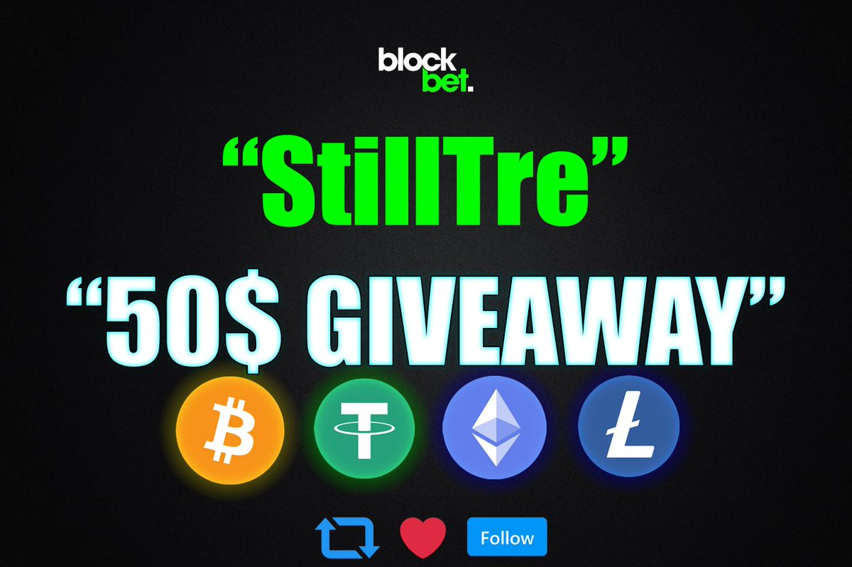 🔥50$ $USDT CRPYTO GIVEAWAY🔥

To Enter:
✅ Follow <a href="/StillTre9/">StillTre</a>, <a href="/ScrapyCoCoTV/">ScrapyCoCoTV🧲💰</a>
✅Retweet &amp; Like
✅Tag 2 friends
✅Register on l.blockbet.gg/StillTre Using Promo code: "Stilltre".  SHOW PROOF

Rolling in 72 hours
Goodluck!