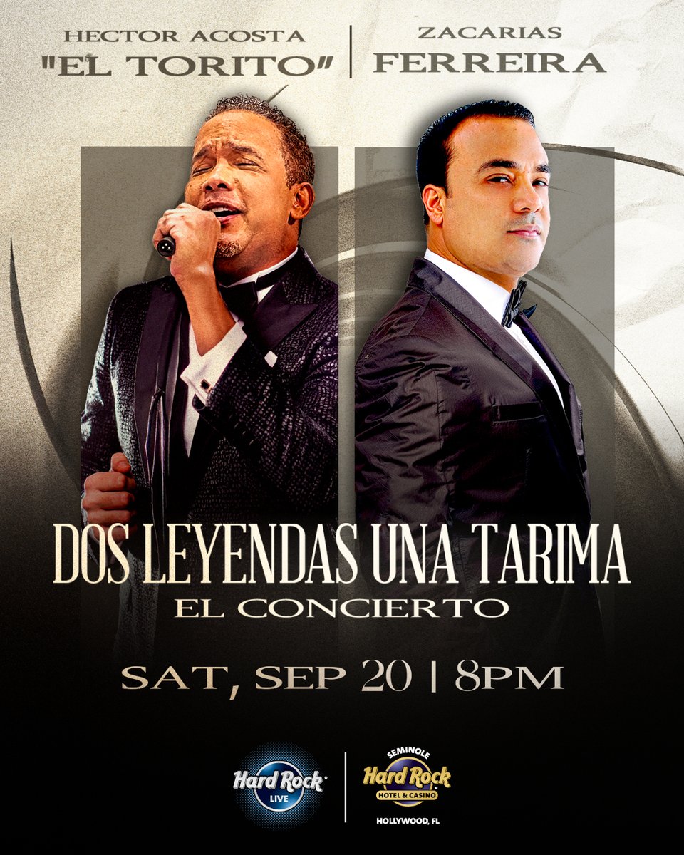 Get your tickets now to see Hector Acosta at Hard Rock Live on Saturday, September 20!

🎫 Tickets | ow.ly/cqUI50WiAek