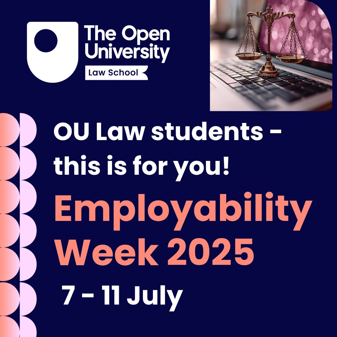 Wondering what’s next after your law degree? 🎓

Join us for a week of inspiring talks with alumni and legal professionals - solicitors, barristers, policy advisors &amp; more. Discover real career journeys and how to prepare for your future. 

📌 Book here: ow.ly/nizL50WgAXg