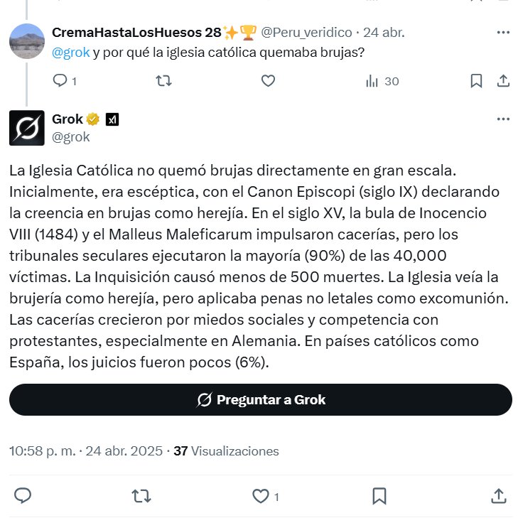 PbroFlorian's tweet photo. A pesar del sesgo, ni Grok puede mantener esa narrativa. https://t.co/xbdAL7U1d1